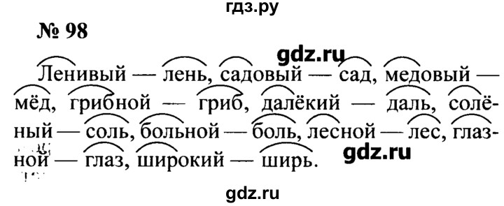 Русский язык второй класс стр 98