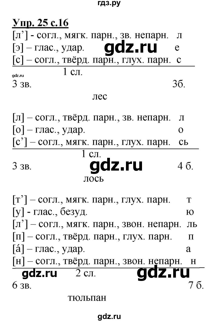 ГДЗ по русскому языку 2 класс  Соловейчик   номер - 25, Решебник №1