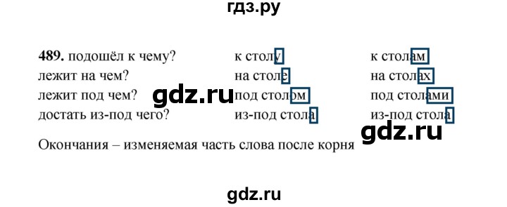ГДЗ по русскому языку 2 класс  Соловейчик   упражнение - 489, Решебник 2023