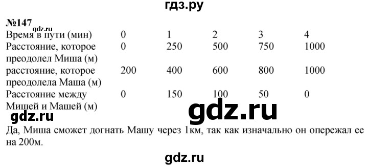 ГДЗ по математике 4 класс  Чекин   часть 2 (номер) - 147, Решебник №1