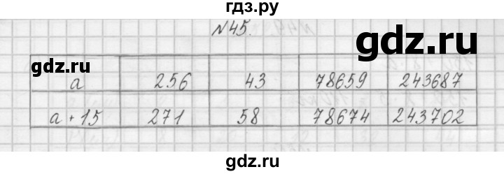 ГДЗ по математике 4 класс Захарова тетрадь для самостоятельной работы (Чекин)  часть 1. задание - 45, Решебник №1