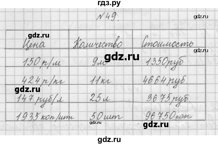 ГДЗ по математике 4 класс Захарова тетрадь для самостоятельной работы (Чекин)  часть 2. задание - 49, Решебник №1