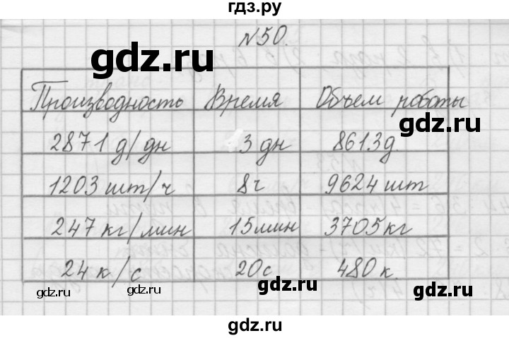 ГДЗ по математике 4 класс Захарова тетрадь для самостоятельной работы (Чекин)  часть 2. задание - 50, Решебник №1