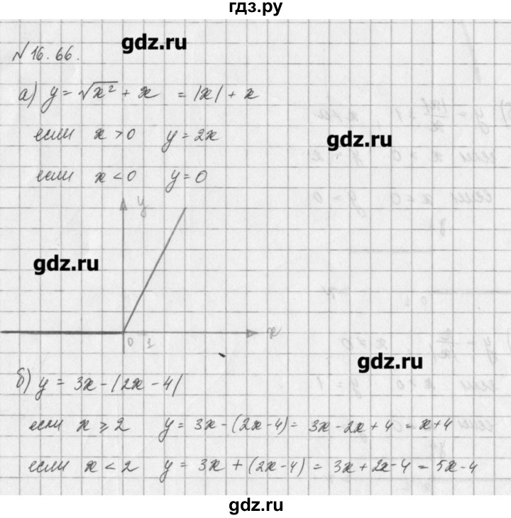 ГДЗ по алгебре 8 класс  Мордкович учебник, задачник Углубленный уровень § 16 - 66, Решебник №1
