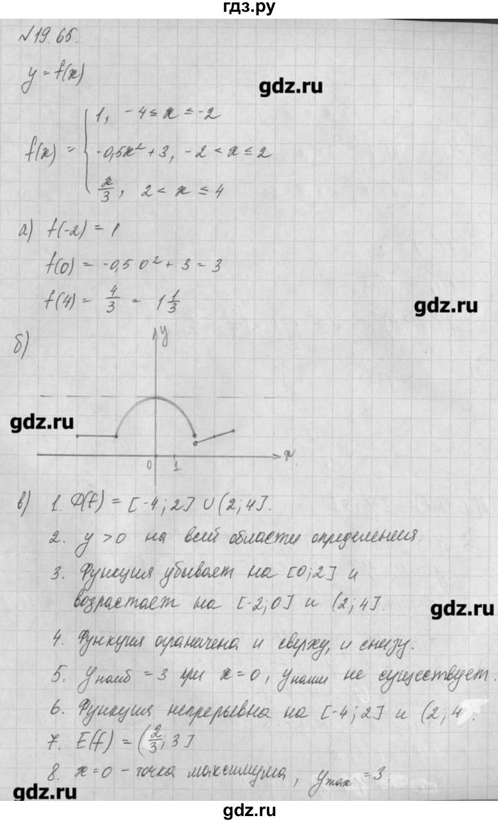 ГДЗ по алгебре 8 класс  Мордкович учебник, задачник Углубленный уровень § 19 - 65, Решебник №1