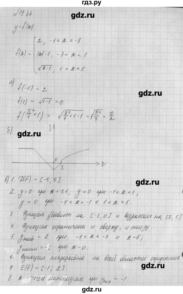 ГДЗ по алгебре 8 класс  Мордкович учебник, задачник Углубленный уровень § 19 - 66, Решебник №1