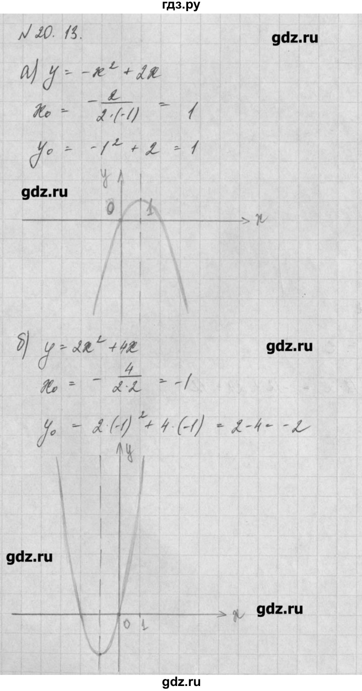 ГДЗ по алгебре 8 класс  Мордкович задачник Углубленный уровень § 20 - 13, Решебник №1