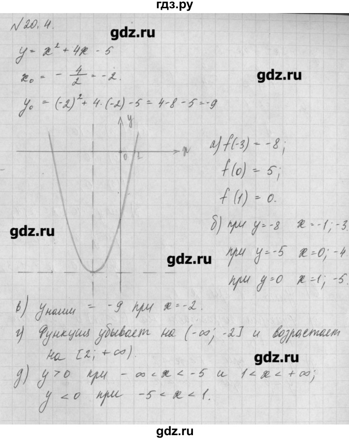 ГДЗ по алгебре 8 класс  Мордкович задачник Углубленный уровень § 20 - 4, Решебник №1