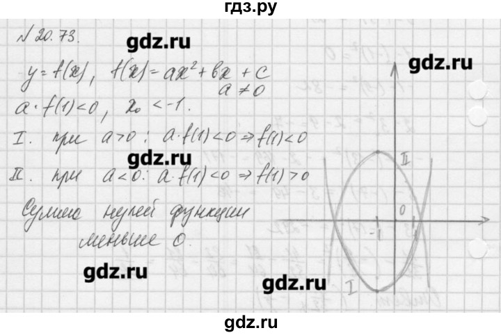 ГДЗ по алгебре 8 класс  Мордкович задачник Углубленный уровень § 20 - 73, Решебник №1