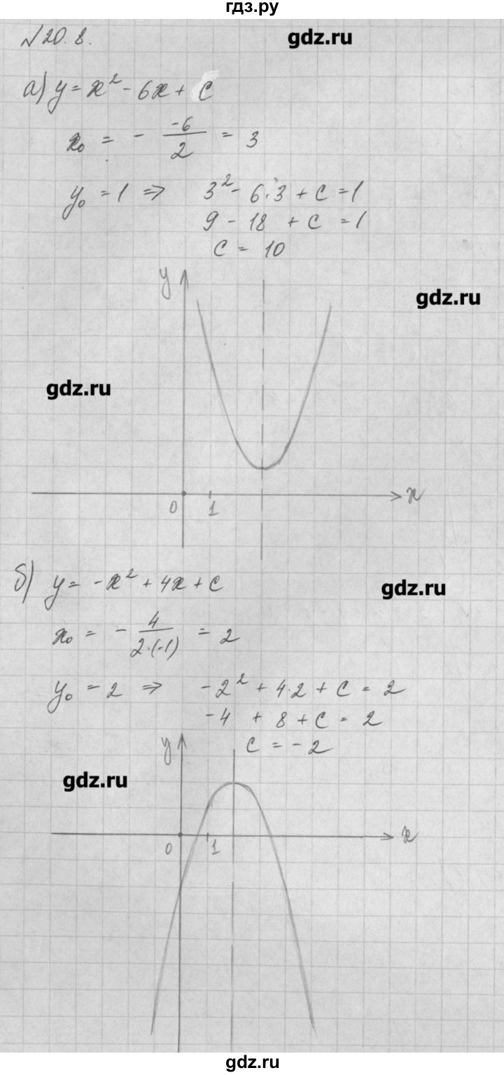 ГДЗ по алгебре 8 класс  Мордкович задачник Углубленный уровень § 20 - 8, Решебник №1