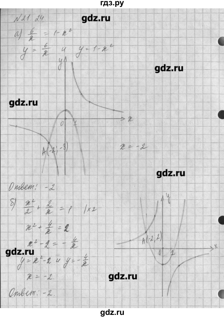 ГДЗ по алгебре 8 класс  Мордкович задачник Углубленный уровень § 21 - 24, Решебник №1