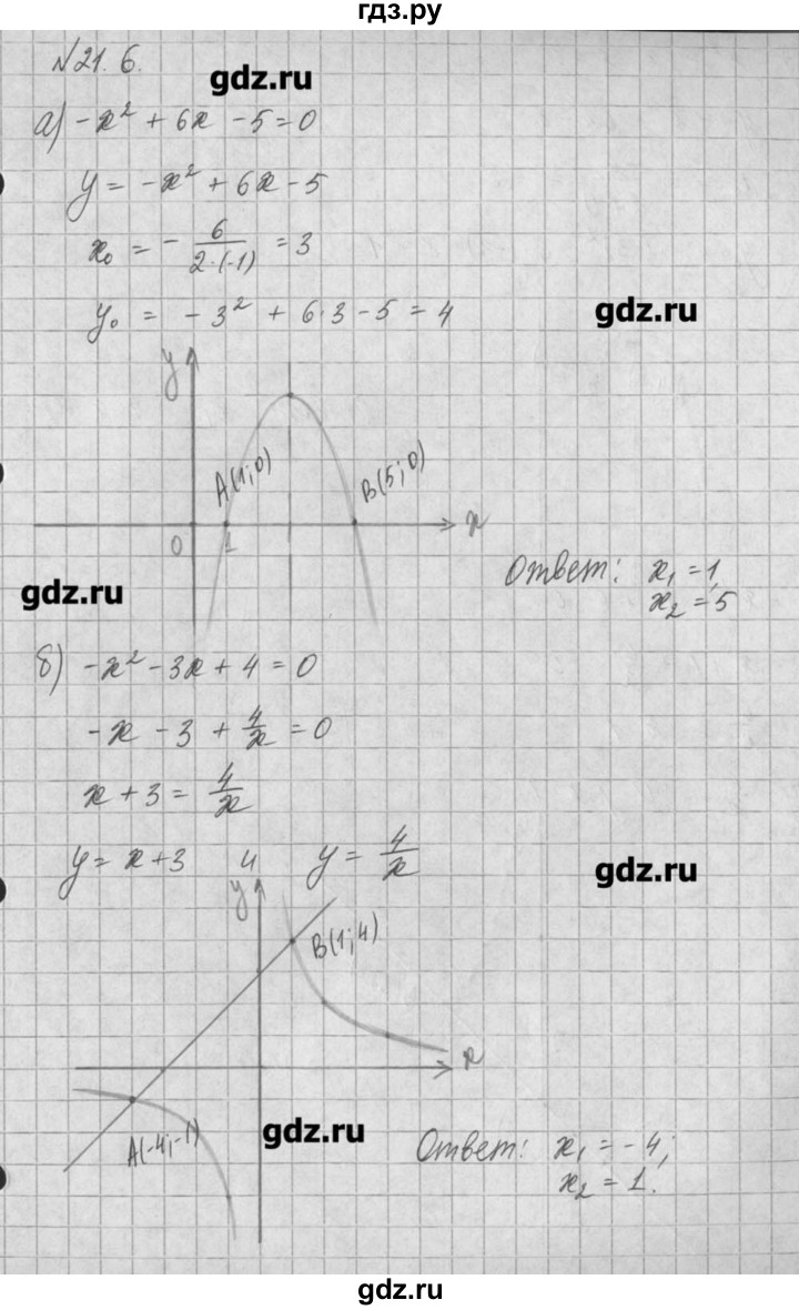 ГДЗ по алгебре 8 класс  Мордкович задачник Углубленный уровень § 21 - 6, Решебник №1