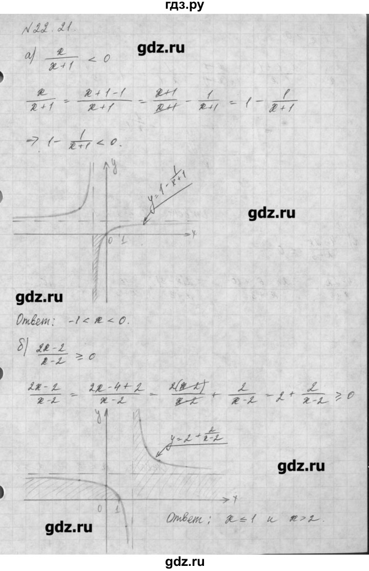 ГДЗ по алгебре 8 класс  Мордкович задачник Углубленный уровень § 22 - 21, Решебник №1