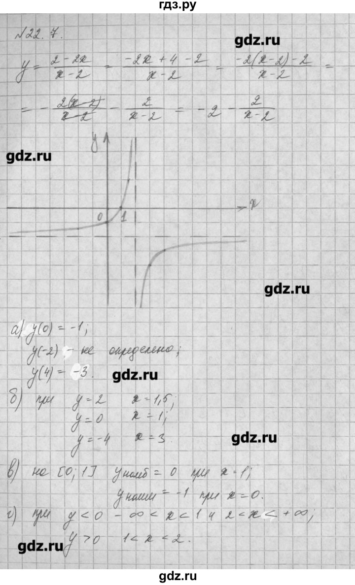 ГДЗ по алгебре 8 класс  Мордкович задачник Углубленный уровень § 22 - 7, Решебник №1