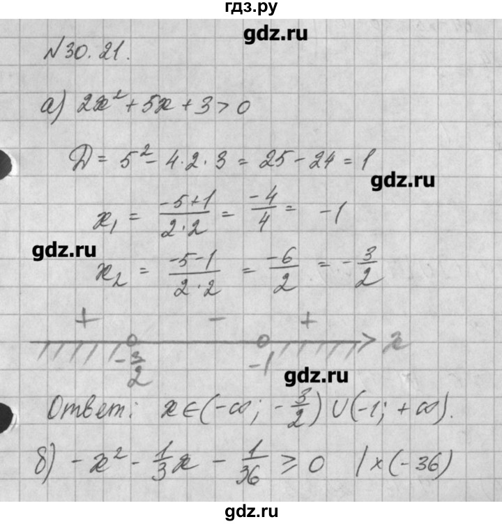ГДЗ по алгебре 8 класс  Мордкович задачник Углубленный уровень § 30 - 21, Решебник №1