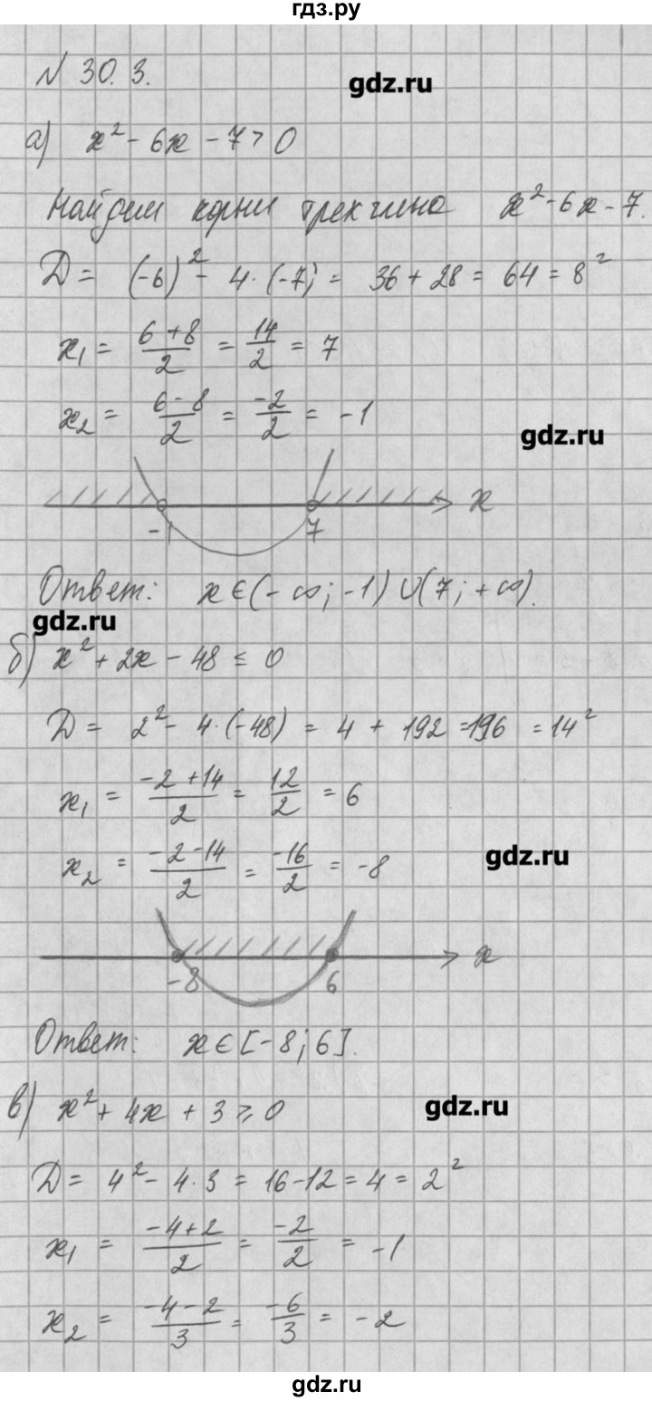 ГДЗ по алгебре 8 класс  Мордкович задачник Углубленный уровень § 30 - 3, Решебник №1