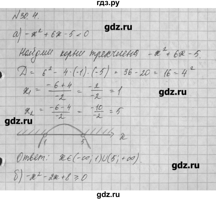 ГДЗ по алгебре 8 класс  Мордкович задачник Углубленный уровень § 30 - 4, Решебник №1