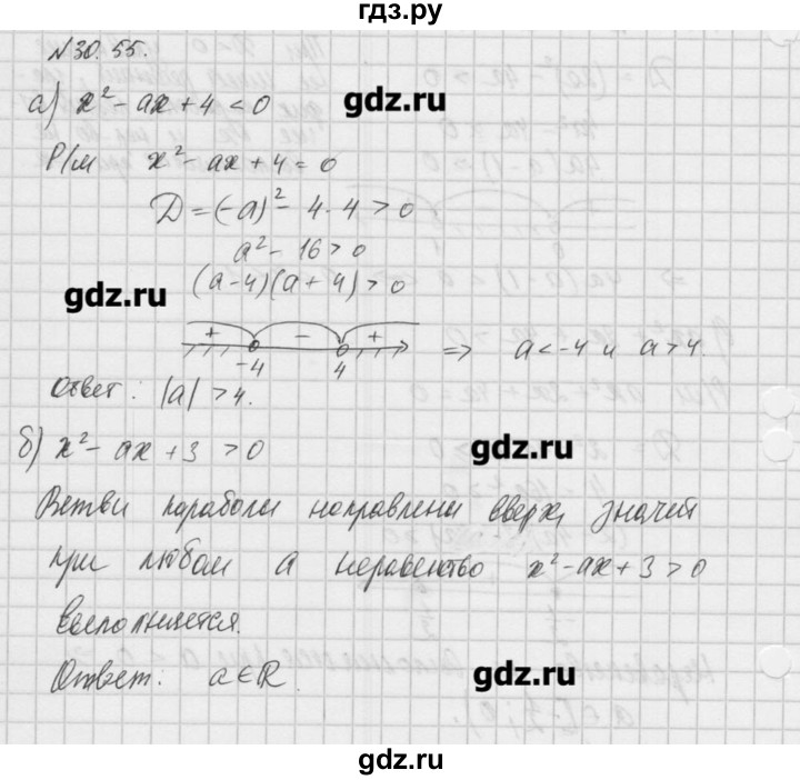 ГДЗ по алгебре 8 класс  Мордкович задачник Углубленный уровень § 30 - 55, Решебник №1