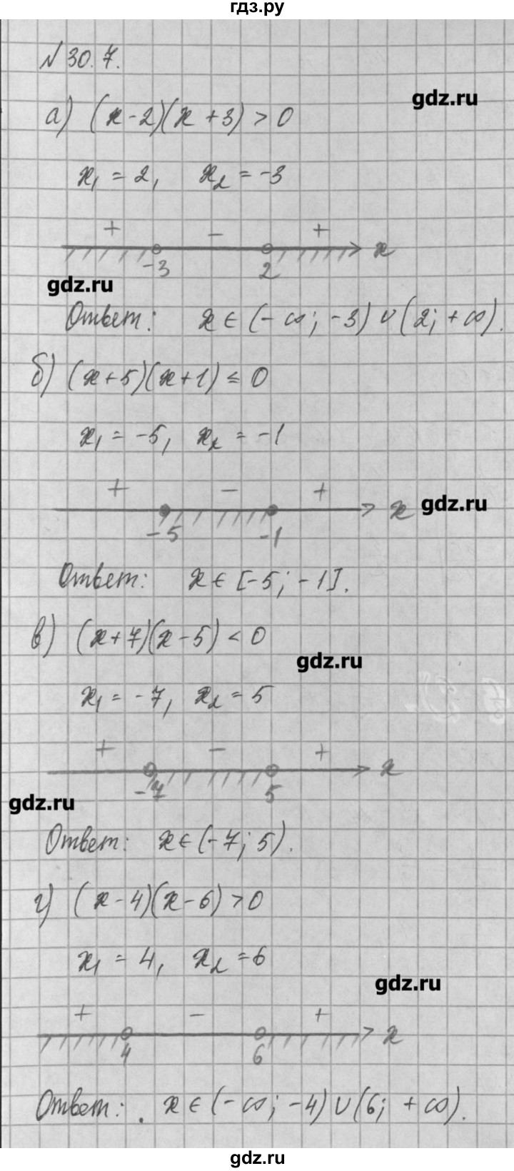 ГДЗ по алгебре 8 класс  Мордкович задачник Углубленный уровень § 30 - 7, Решебник №1