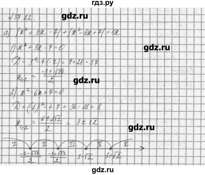 ГДЗ по алгебре 8 класс  Мордкович учебник, задачник Углубленный уровень § 37 - 22, Решебник №1