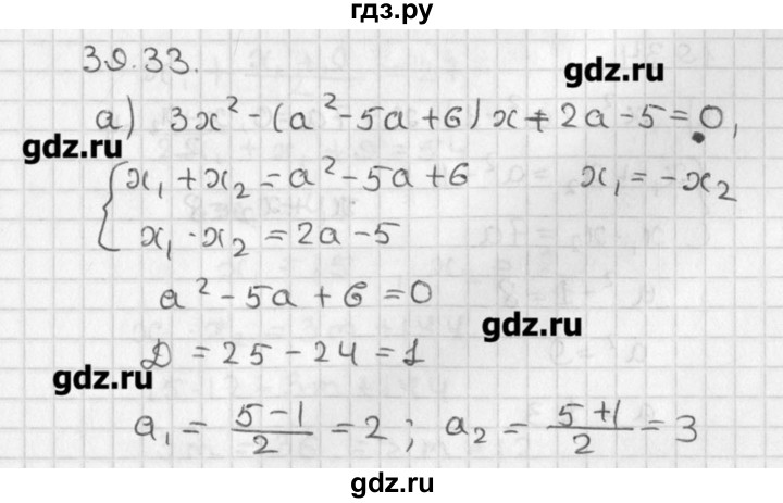 ГДЗ по алгебре 8 класс  Мордкович задачник Углубленный уровень § 39 - 33, Решебник №1