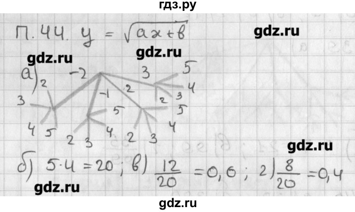 ГДЗ по алгебре 8 класс  Мордкович задачник Углубленный уровень комбинаторная задача - 44, Решебник №1