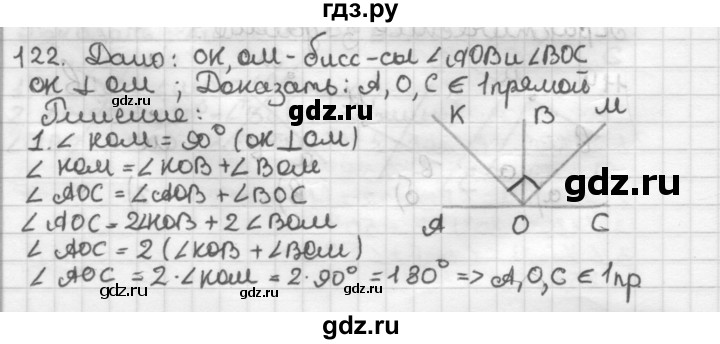 ГДЗ по геометрии 7 класс Мерзляк  Базовый уровень задача - 122, Решебник к учебнику 2017