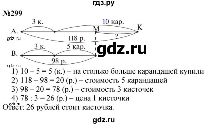 ГДЗ по математике 4 класс Истомина   часть 1 - 299, Решебник №1