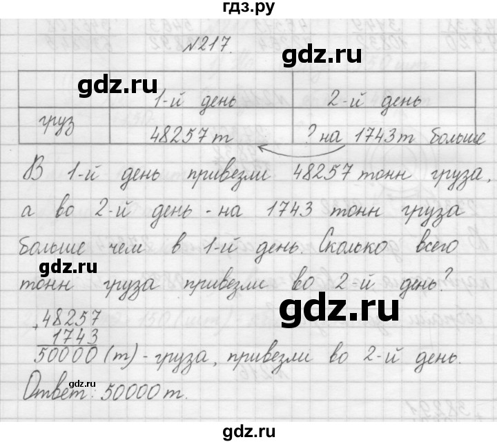 ГДЗ по математике 3 класс Чекин   часть №1 - 217, Решебник №1