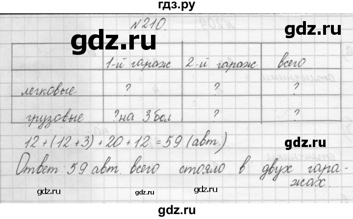 ГДЗ по математике 3 класс Чекин   часть №1 - 210, Решебник №1