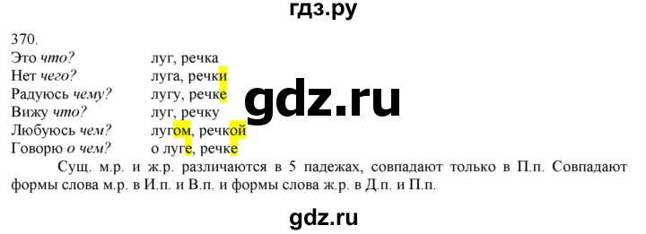 ГДЗ по русскому языку 3 класс Нечаева   часть 2 / упражнение - 370, Решебник 2014