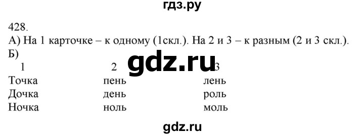 ГДЗ по русскому языку 3 класс Нечаева   часть 2 / упражнение - 428, Решебник 2014