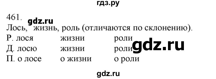 ГДЗ по русскому языку 3 класс Нечаева   часть 2 / упражнение - 461, Решебник 2014