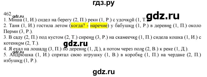 ГДЗ по русскому языку 3 класс Нечаева   часть 2 / упражнение - 462, Решебник 2014