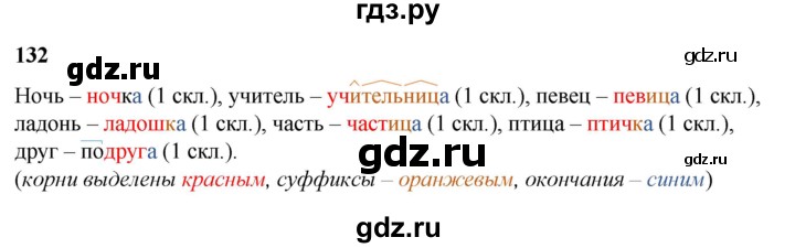 ГДЗ по русскому языку 3 класс Нечаева   часть 2 / упражнение - 132, Решебник 2024