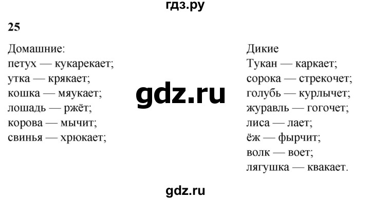 ГДЗ по русскому языку 3 класс Нечаева   часть 2 / упражнение - 25, Решебник 2024