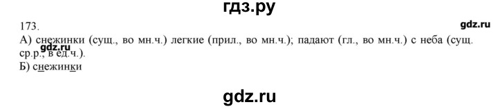 ГДЗ по русскому языку 3 класс Нечаева   упражнение - 173, Решебник