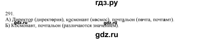 ГДЗ по русскому языку 3 класс Нечаева   упражнение - 291, Решебник