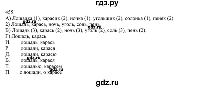 ГДЗ по русскому языку 3 класс Нечаева   упражнение - 455, Решебник
