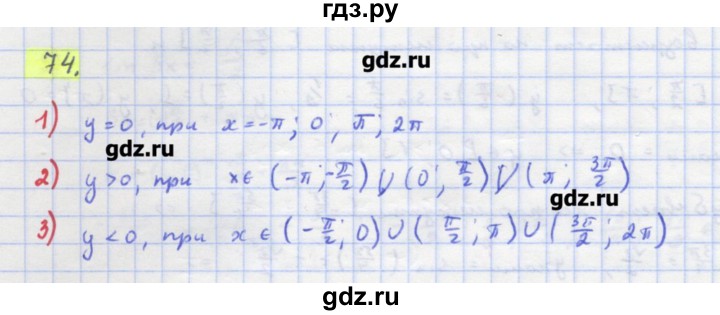 ГДЗ по алгебре 11 класс Колягин  Базовый и углубленный уровень упражнение - 74, Решебник