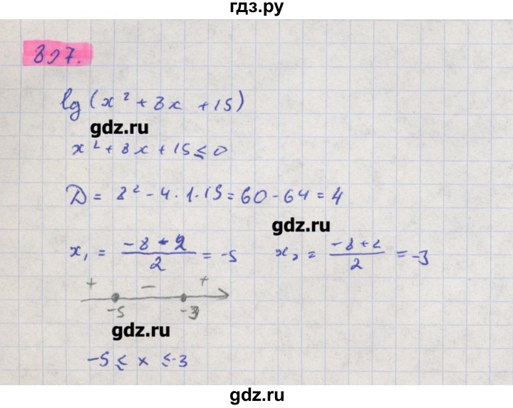 ГДЗ по алгебре 11 класс Колягин  Базовый и углубленный уровень упражнение - 897, Решебник