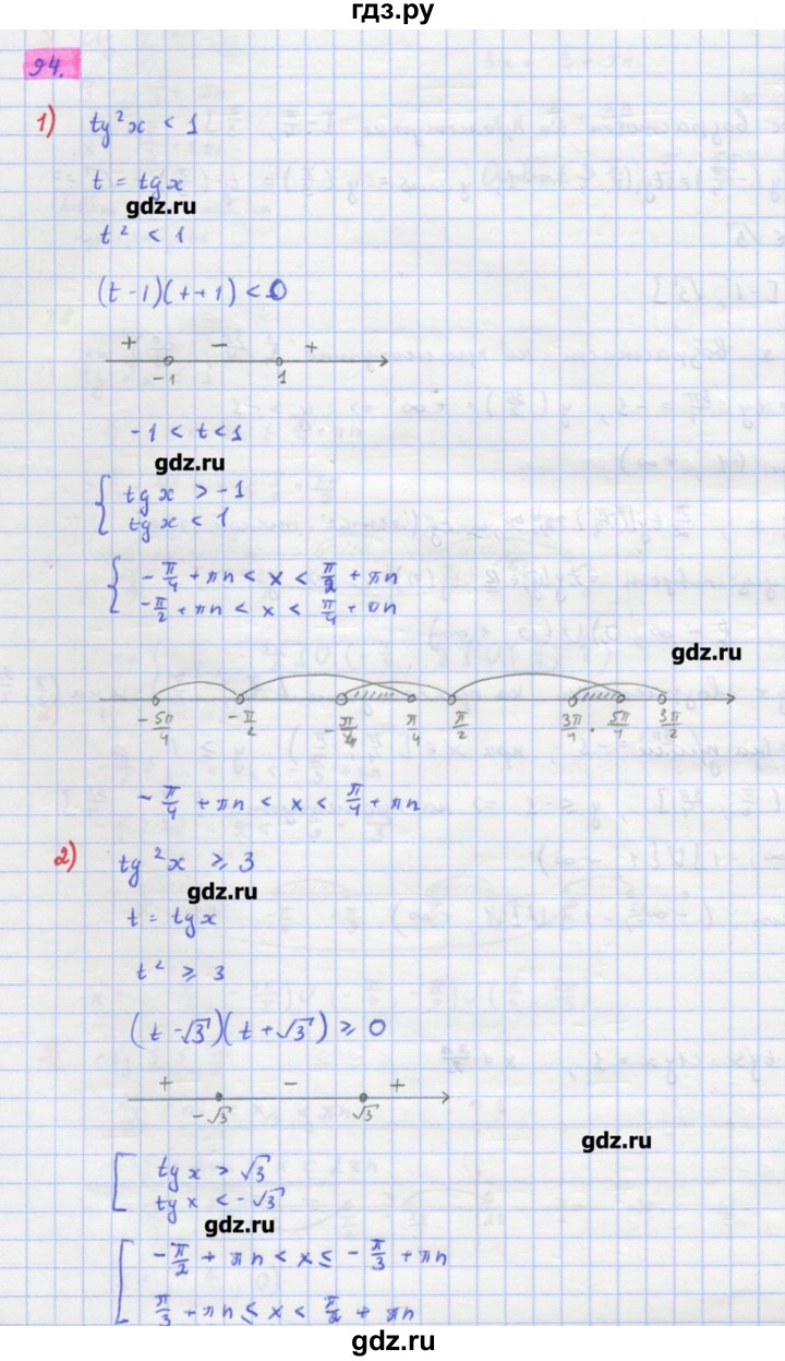ГДЗ по алгебре 11 класс Колягин  Базовый и углубленный уровень упражнение - 94, Решебник