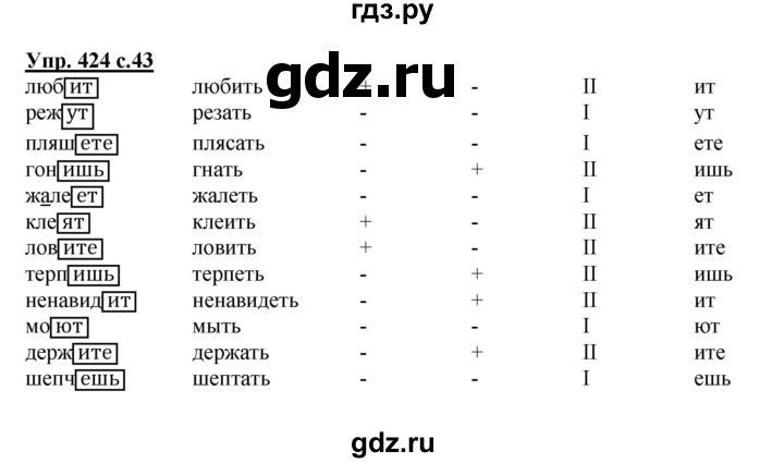 ГДЗ по русскому языку 4 класс  Соловейчик   упражнение - 424, Решебник