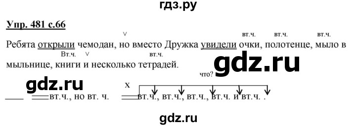 ГДЗ по русскому языку 4 класс  Соловейчик Тетрадь-задачник  упражнение - 481, Решебник