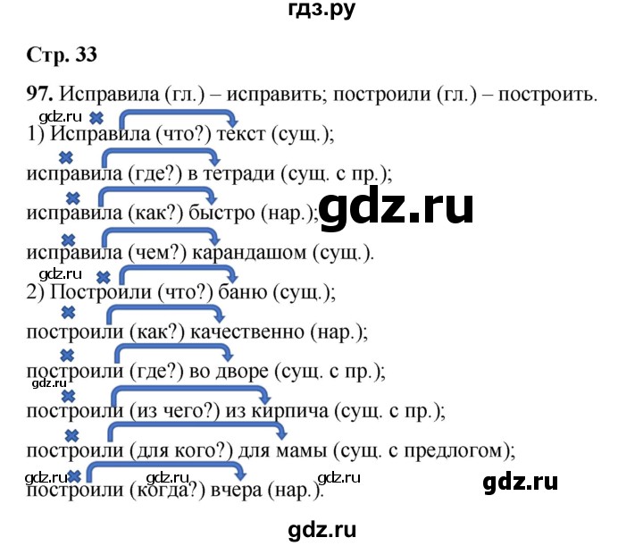 ГДЗ по русскому языку 4 класс  Соловейчик Тетрадь-задачник  часть 1. страница - 33, Решебник 2025