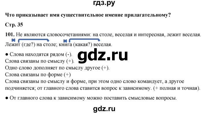 ГДЗ по русскому языку 4 класс  Соловейчик Тетрадь-задачник  часть 1. страница - 35, Решебник 2025