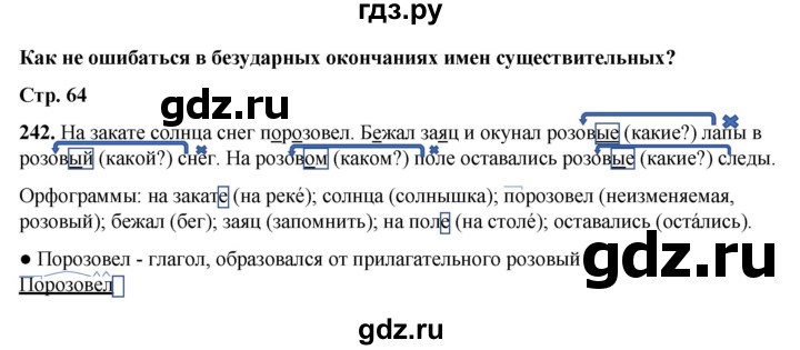 ГДЗ по русскому языку 4 класс  Соловейчик Тетрадь-задачник  часть 1. страница - 64, Решебник 2025