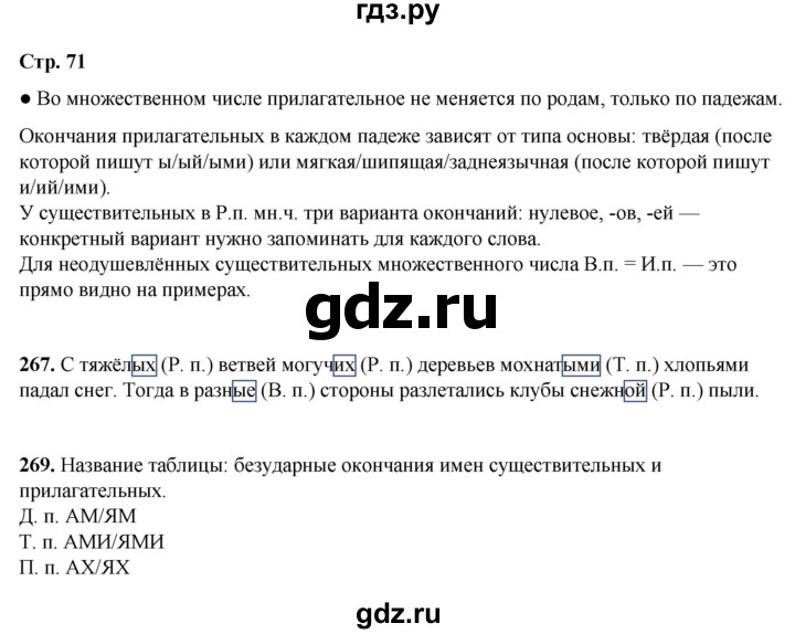 ГДЗ по русскому языку 4 класс  Соловейчик Тетрадь-задачник  часть 1. страница - 71, Решебник 2025