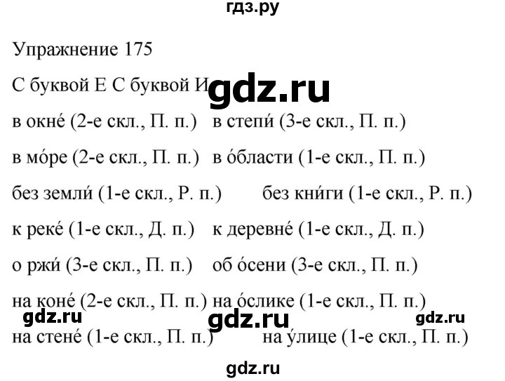 ГДЗ по русскому языку 5 класс Рыбченкова   часть 2 / упражнение - 175, Решебник 2024