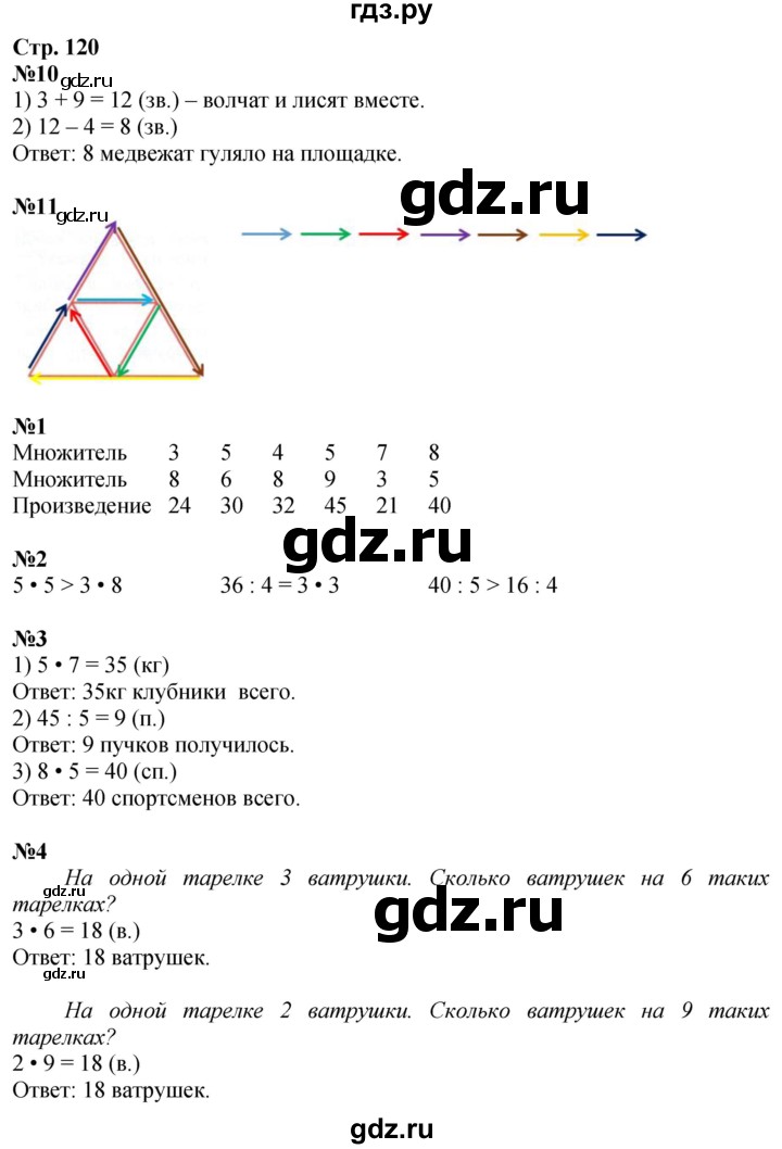 ГДЗ по математике 2 класс Дорофеев   часть 1. страница - 120, Решебник 2023